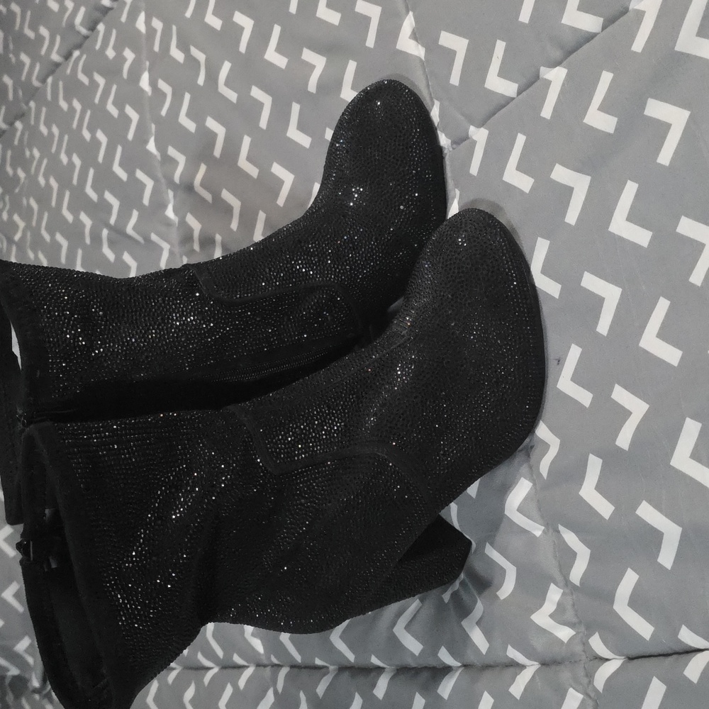 Torrid Black Sparkly Ankle Boots
